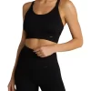 Dopamine Seamless Adjustable Medium Impact Sports Bra In Black