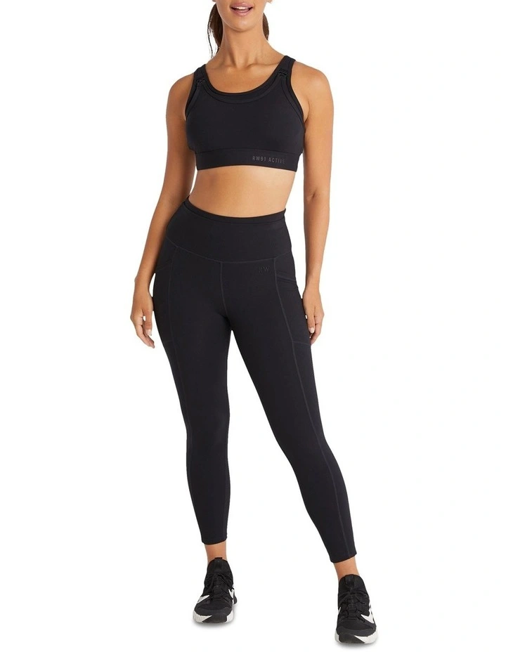 Maternity Luxesoft Nursing Sports Bra In Black - Image 5