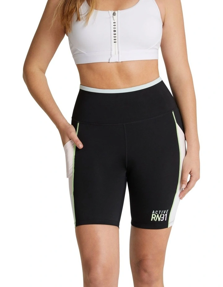Pocket High Rise Bike Shorts In Black