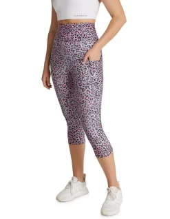 Speed Pocket 3/4 Tights Pink Cheetah