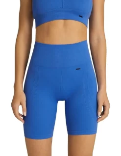 Dopamine Seamless Bike Shorts In Marine Blue