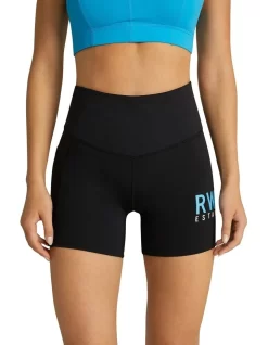 High Rise Pocket Bike Shorts In Black