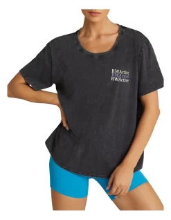 Multi Print Boyfriend Tee In Grey