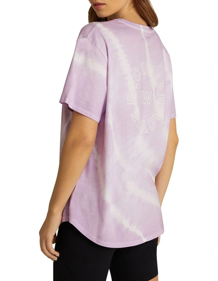 Tie Dye Boyfriend Tee In Purple/White - Image 3
