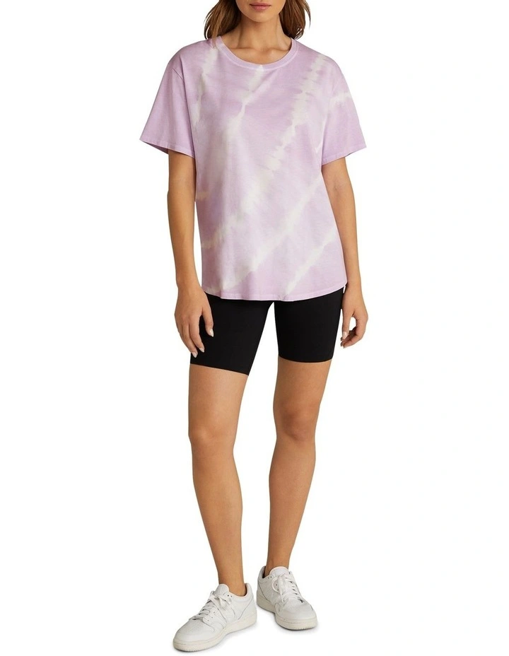 Tie Dye Boyfriend Tee In Purple/White - Image 5