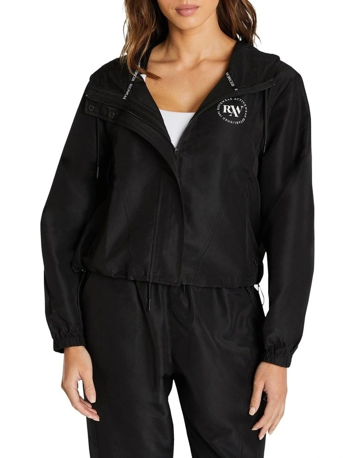 Milan Windbreaker Jacket In Black - Image 2