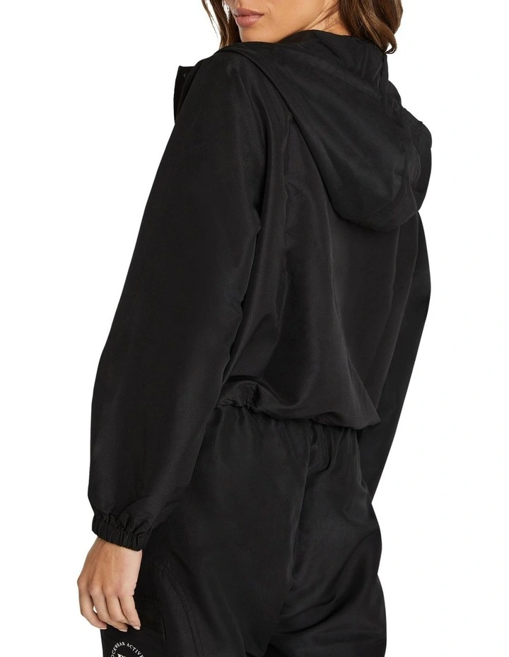 Milan Windbreaker Jacket In Black - Image 4