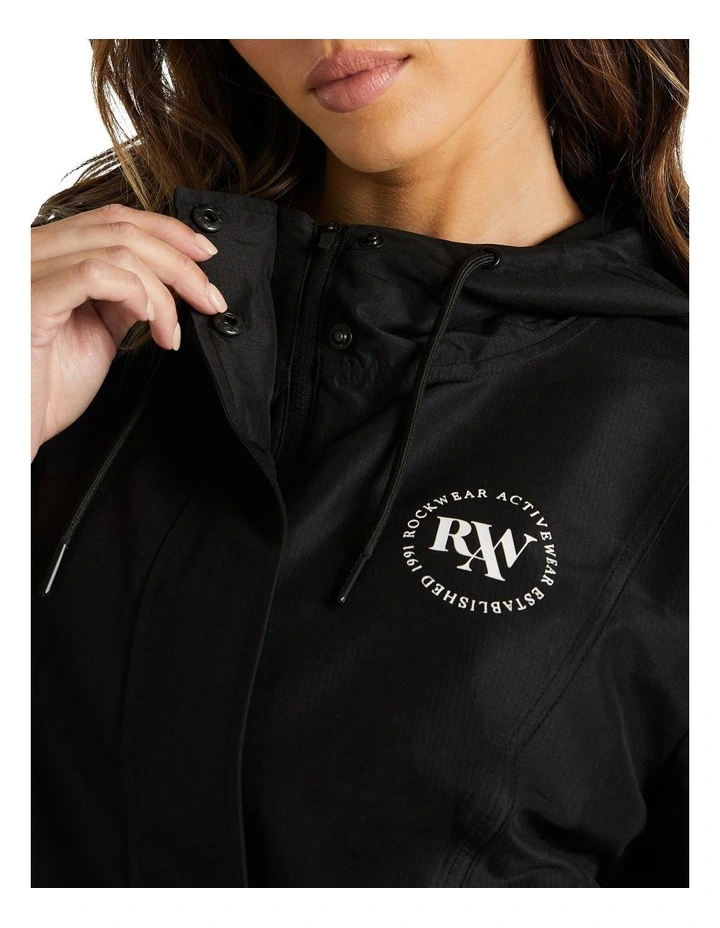 Milan Windbreaker Jacket In Black - Image 5