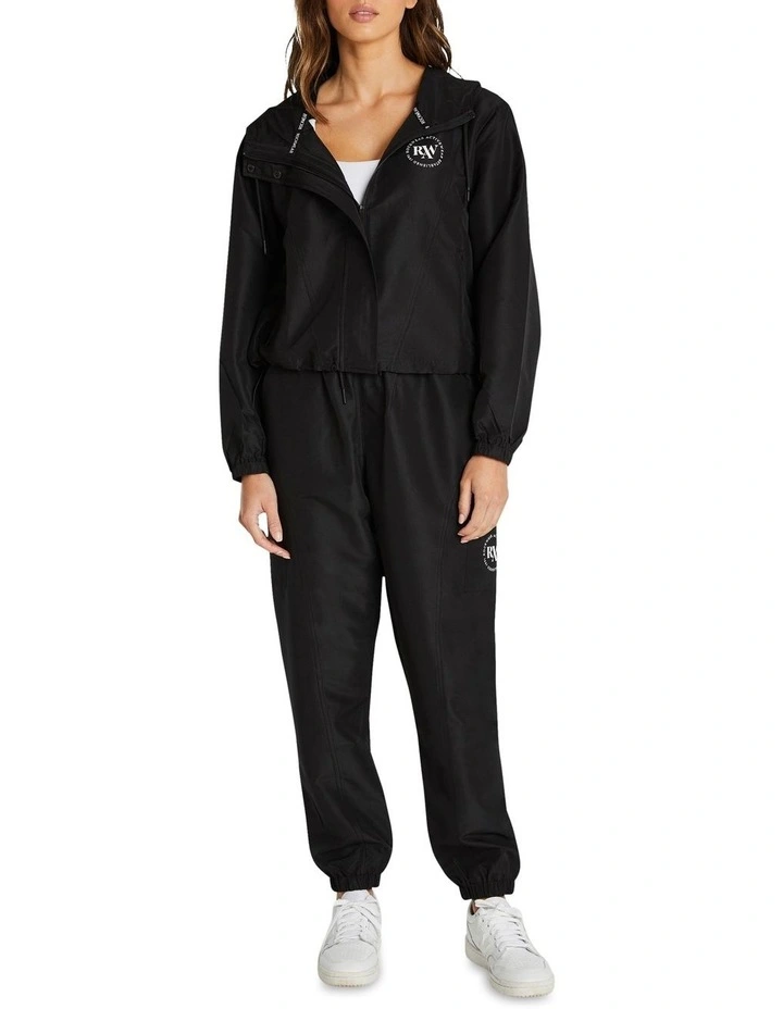 Milan Windbreaker Jacket In Black - Image 7