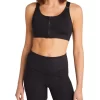 Velocity Zip Medium Impact Sports Bra In Black