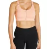Velocity Zip Medium Impact Sports Bra In Orange