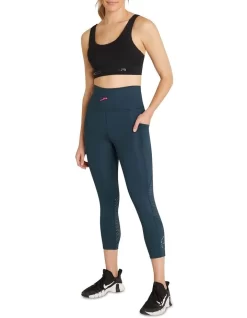 Perforated Pocket 7/8 Tights In Navy