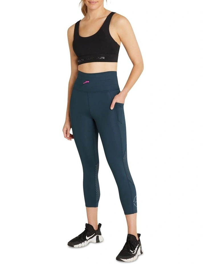 Perforated Pocket 7/8 Tights In Navy