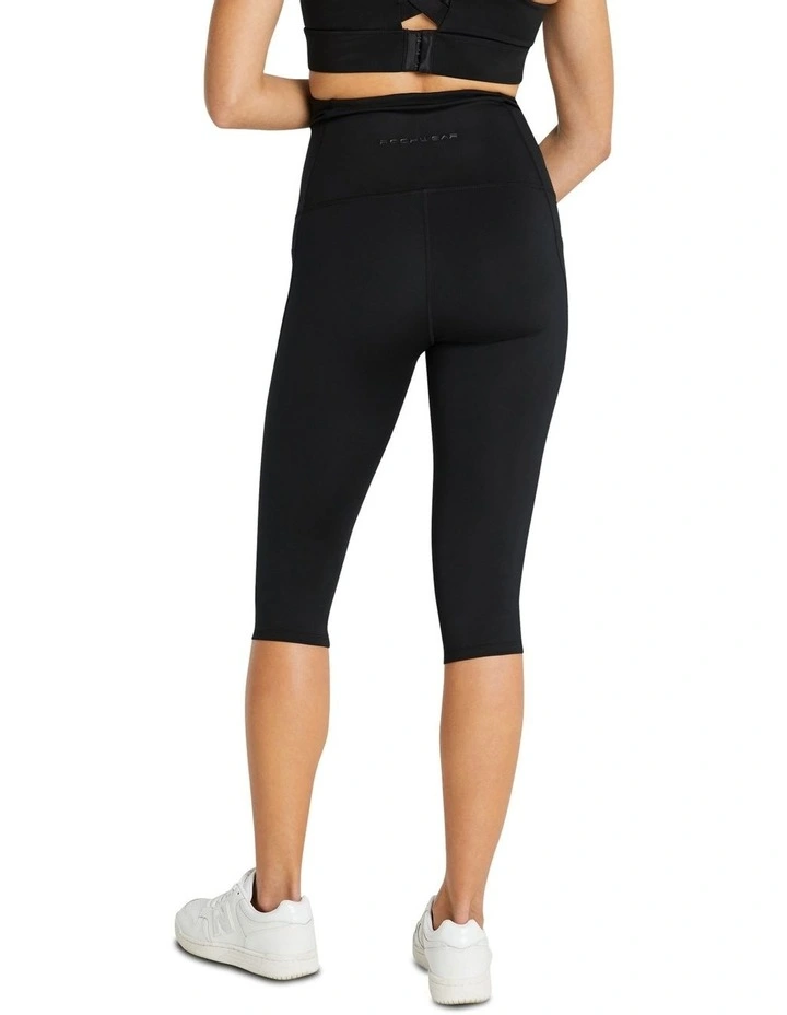 Maternity 3/4 Pocket Tights In Black - Image 3