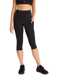 Speed Pocket 3/4 Tights In Black