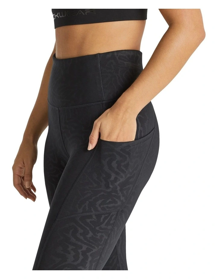 7/8 High Rise Pocket Tights In Black - Image 2