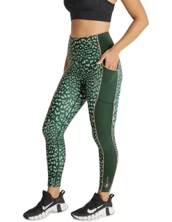 Full Length Pocket Tights In Green