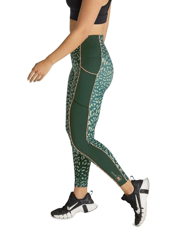 Full Length Pocket Tights In Green - Image 2