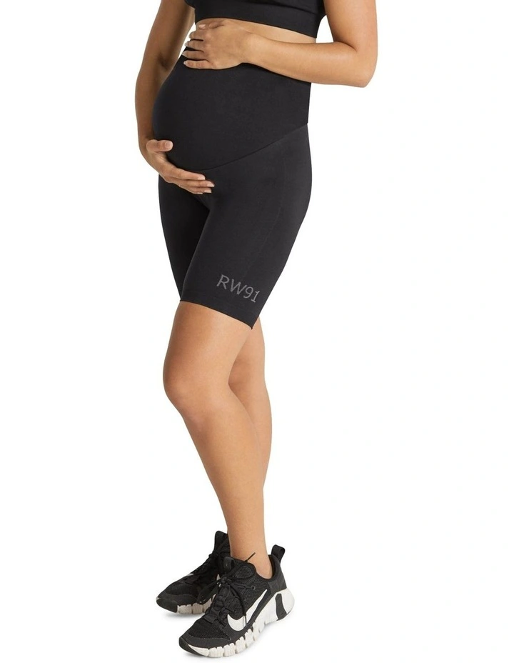 Maternity Quad Seamless Short In Black - Image 2