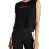 Alaska Logo Front Crop Tank In Black