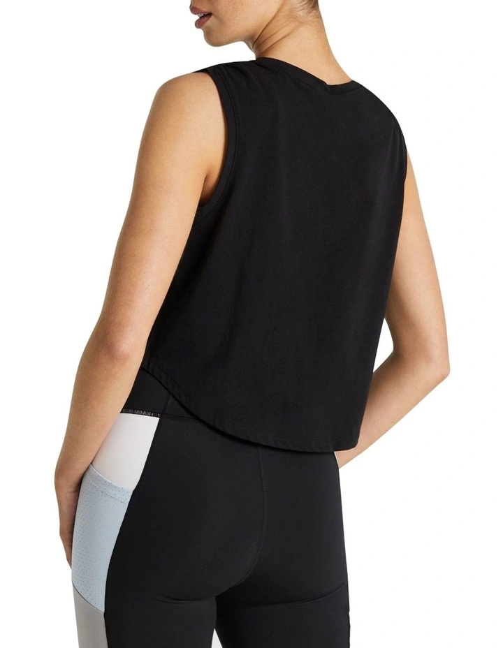 Alaska Logo Front Crop Tank In Black - Image 3