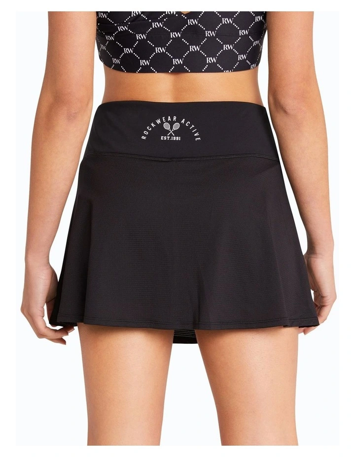 Milan Tennis Skirt In Black - Image 3
