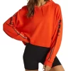 Cropped Logo Hoodie In Orange