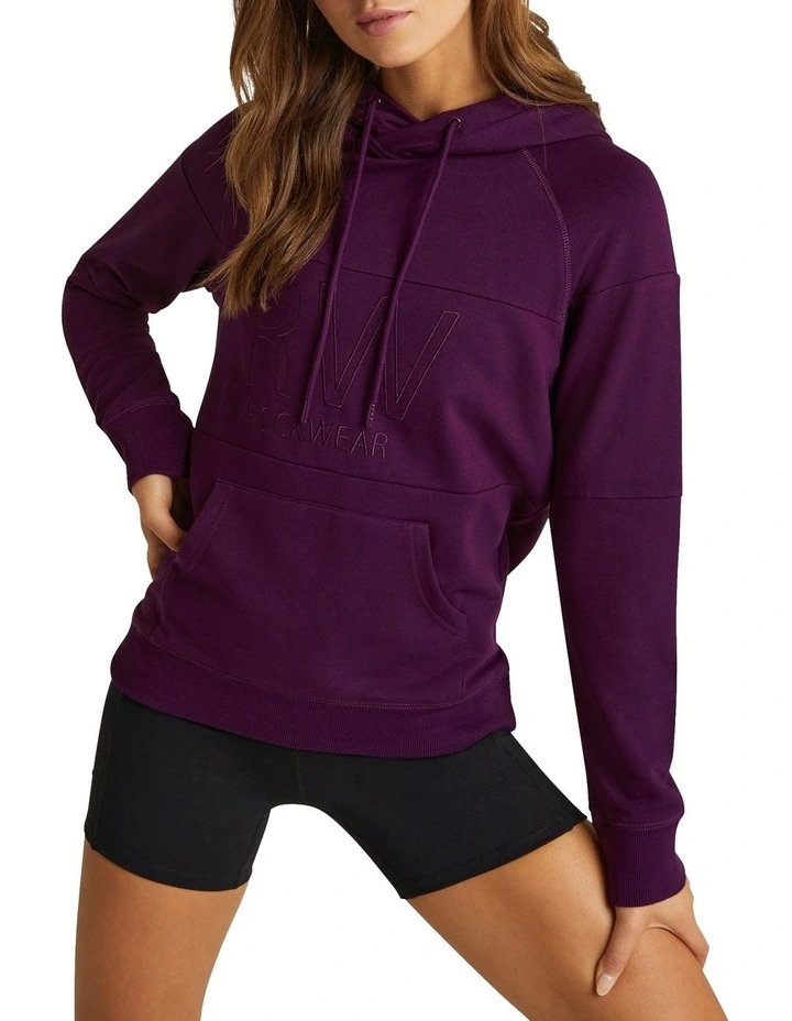 Block Hoodie In Purple