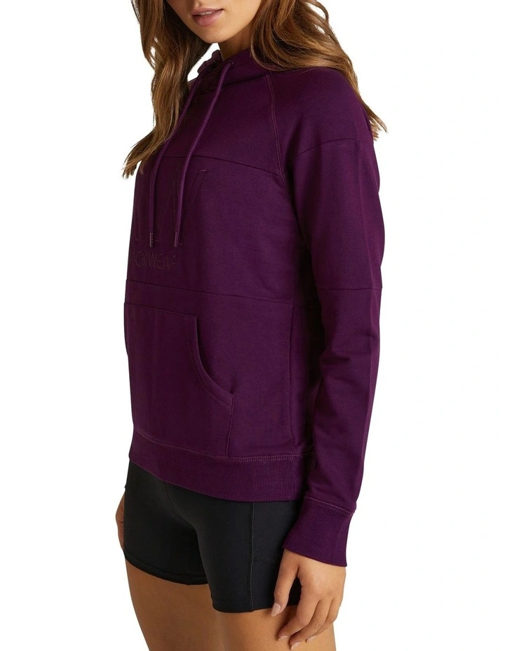 Block Hoodie In Purple - Image 2