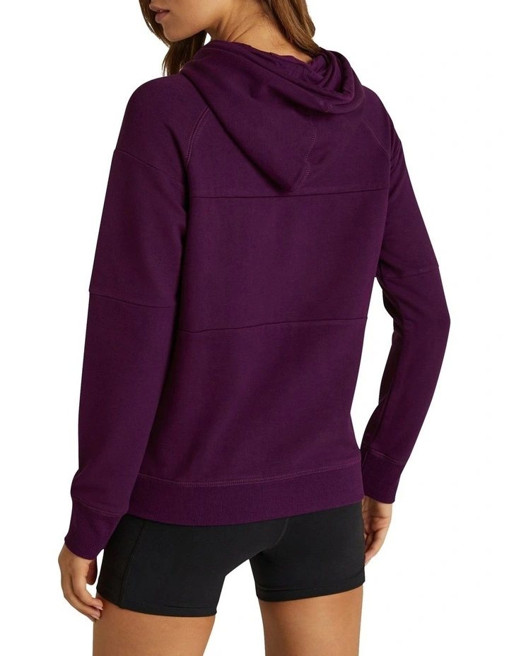 Block Hoodie In Purple - Image 3