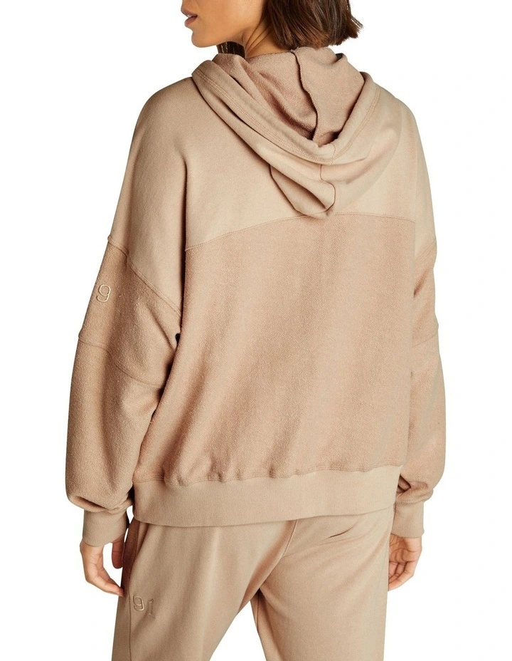 Neu Wave Reverse Terry Hoodie In Neutral - Image 3