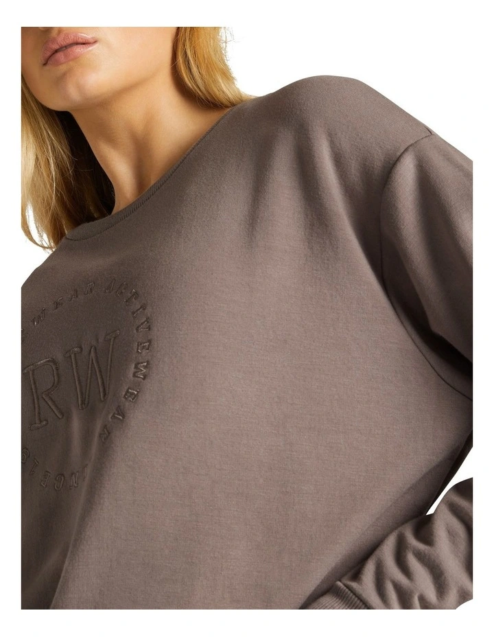 Neu Wave Embroidered Crew In Brown - Image 2