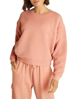 Neu Wave Textured Crew In Pink