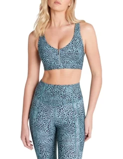 Wild Thing Zip Medium Impact Sports Bra In Multi