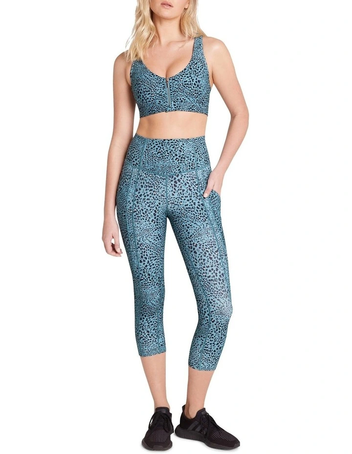 Wild Thing Zip Medium Impact Sports Bra In Multi - Image 5