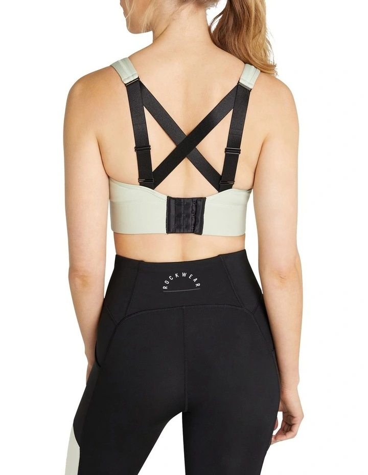 Brooklyn Adjustable High Impact Sports Bra In Green - Image 3