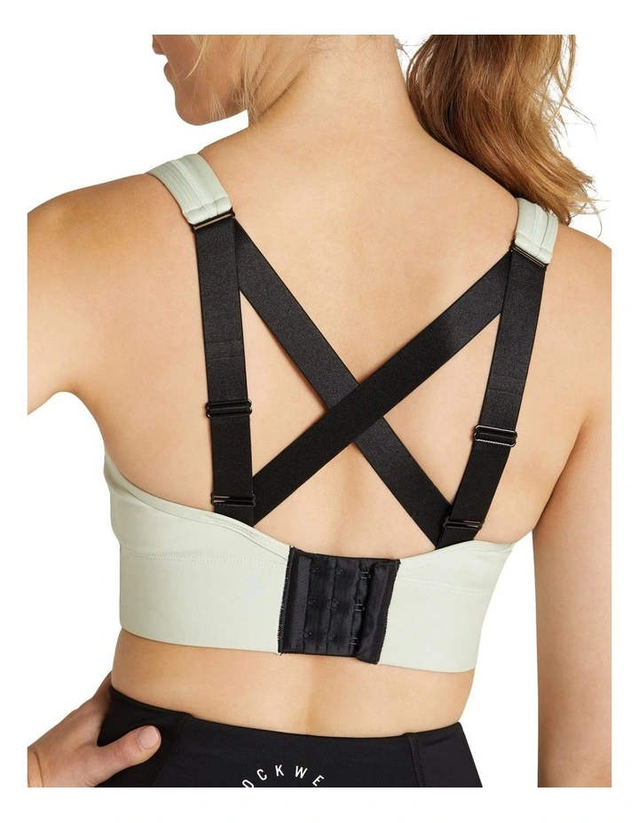 Brooklyn Adjustable High Impact Sports Bra In Green - Image 4
