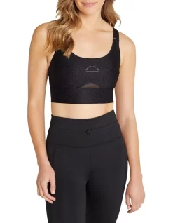 Brooklyn Adjustable Medium Impact Sports Bra In Black