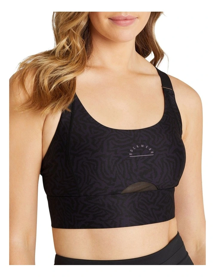 Brooklyn Adjustable Medium Impact Sports Bra In Black - Image 4