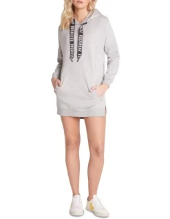 Walk The Line Sweater Dress In Grey