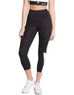 Walk The Line Pocket Ankle Grazer Tights In Black