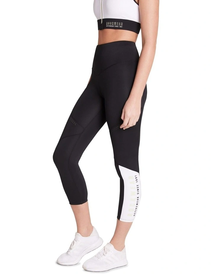 Walk The Line Pocket Ankle Grazer Tights In Black - Image 2