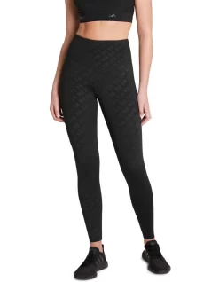 High Rise Full Length Tights In Black