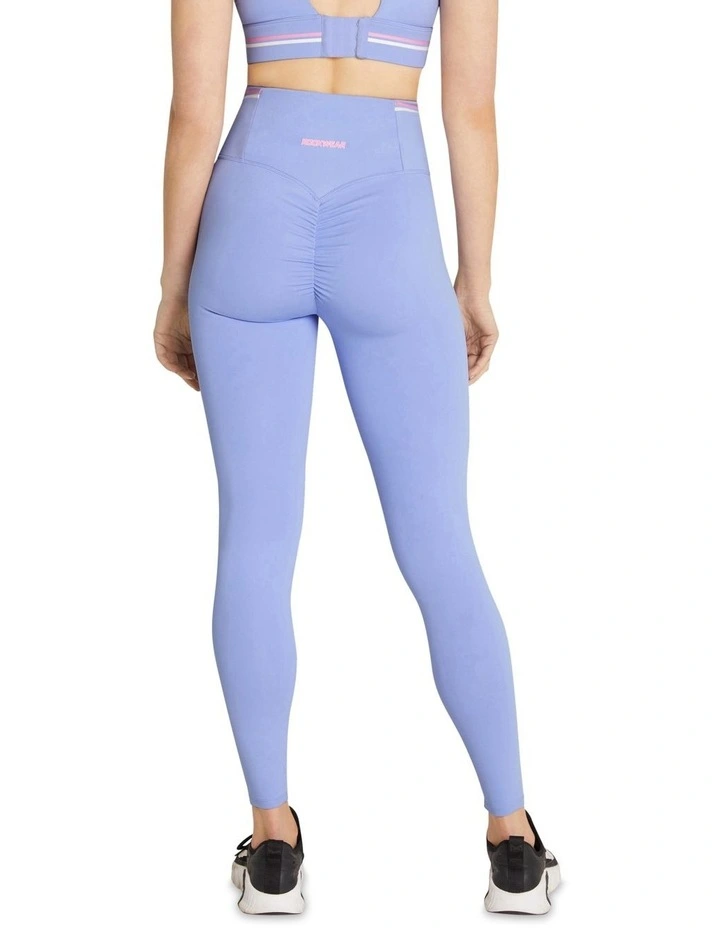 Taiga Scrunch Bum Full Length Tights In Purple - Image 2