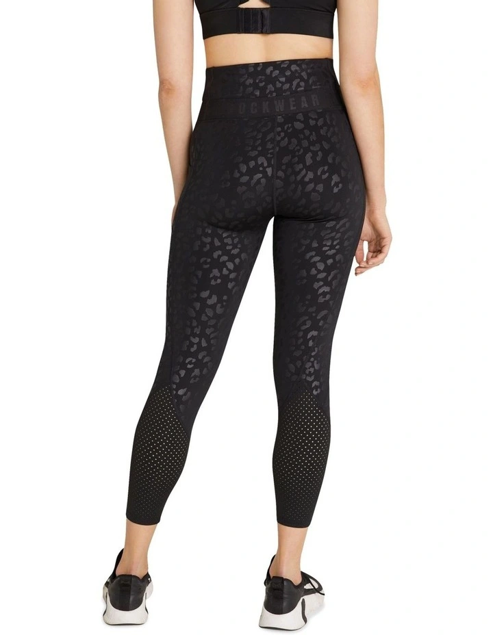 High Rise Pocket Ankle Grazer Tights In Black - Image 3