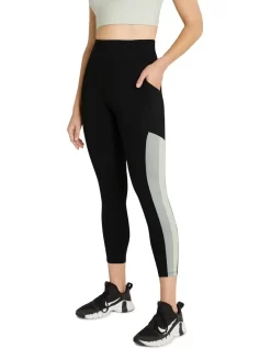 Brooklyn High Rise Pocket Ankle Grazer Tights In Black