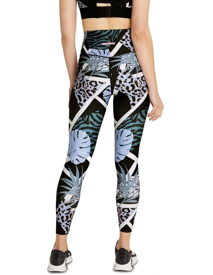 Taiga Print Pocket Ankle Grazer Tights In Multi - Image 3