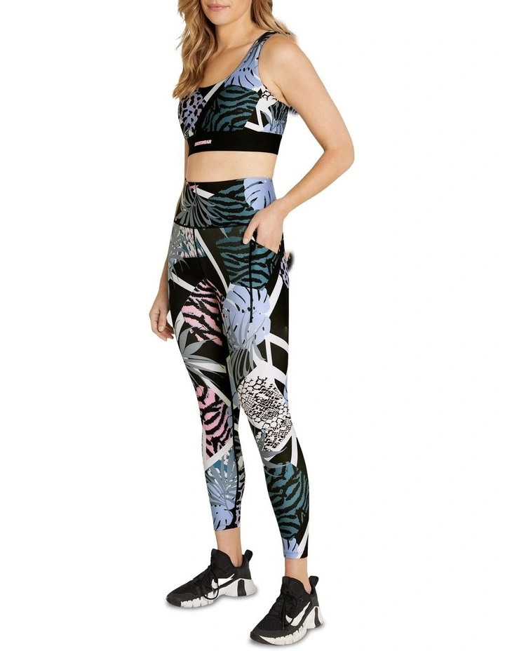 Taiga Print Pocket Ankle Grazer Tights In Multi - Image 5