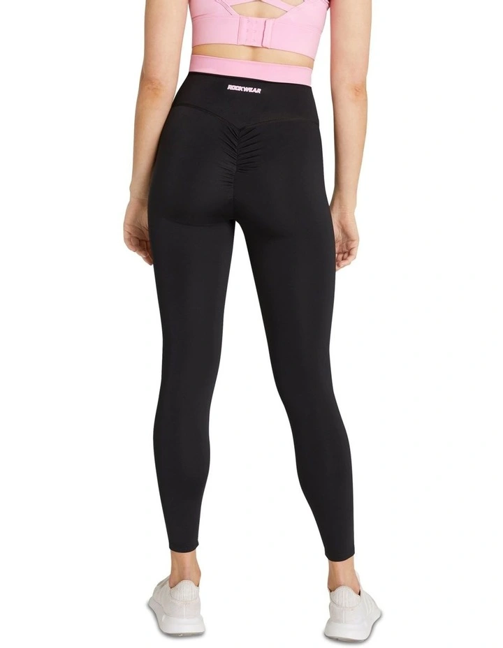 Taiga Scrunch Bum Full Length Tights In Black - Image 3