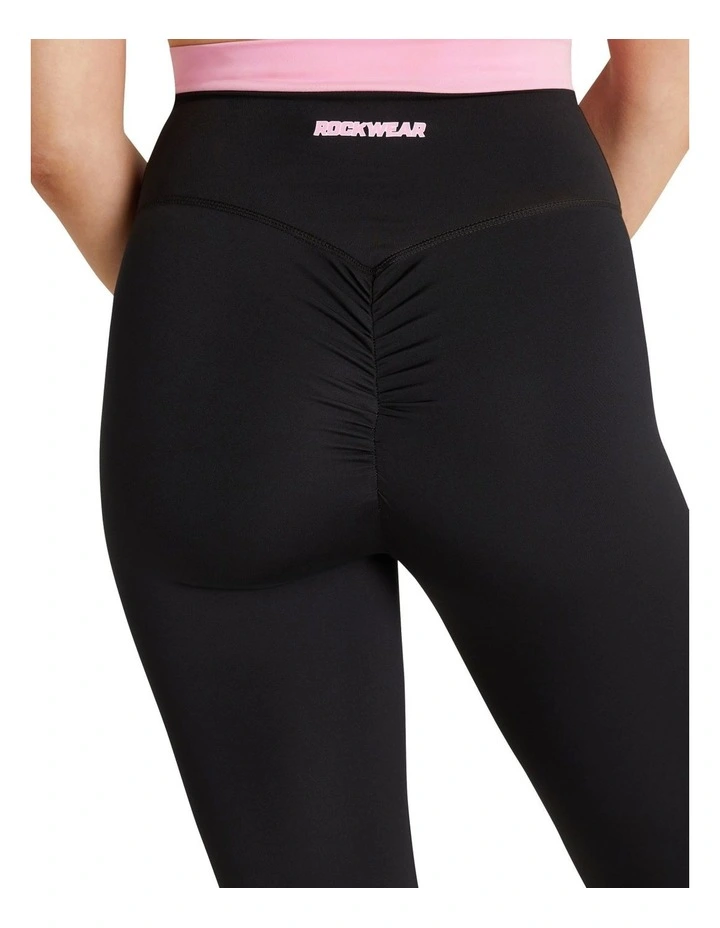 Taiga Scrunch Bum Full Length Tights In Black - Image 4